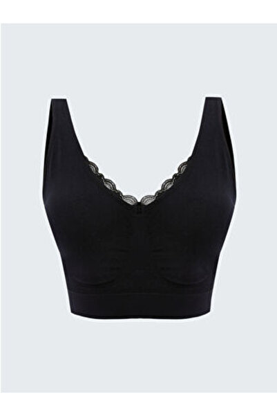 LC Waikiki Black Underwire-Free Flat Sports Bra