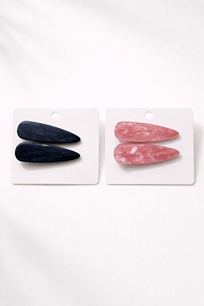 LİNACO Sedefli Simetrik 4’lü Saç Toka Seti