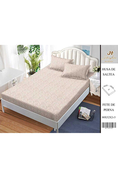 FIONNA.RO Satin Cotton Cover With Stretchy And Pillowcases 160X200cm - Simple...