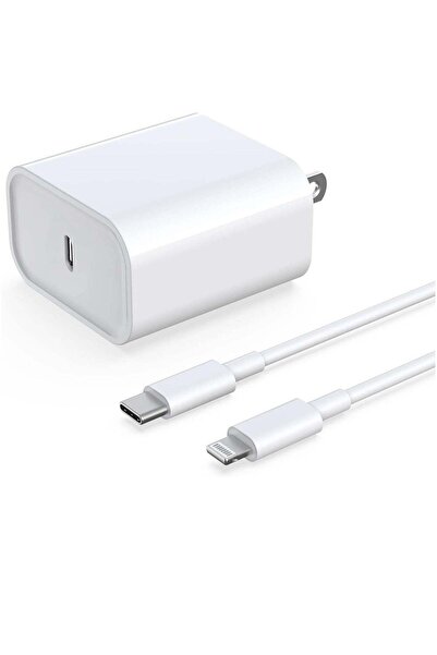 Shopi شاحن سريع لأجهزة آيفون، شاحن جداري USB-C PD بقوة 20 واط مع كابل USB-C إ...