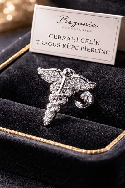 Begonia Accessories 316L Cerrahi Çelik Paslanmaz Kararmaz Alerji Yapmaz Zirko...