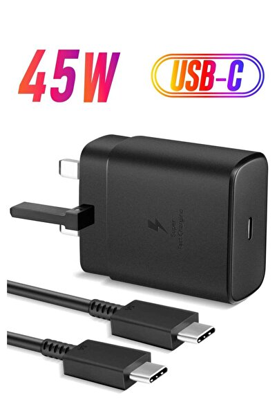 Shopi شاحن فائق السرعة بقوة 45 واط بمنفذ USB-C، متوافق مع هواتف سامسونج جالاك...