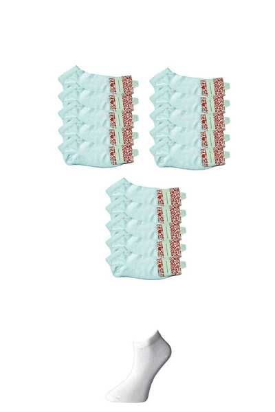 Mestore جوارب الكاحل النسائية البيضاء 15 زوجًا