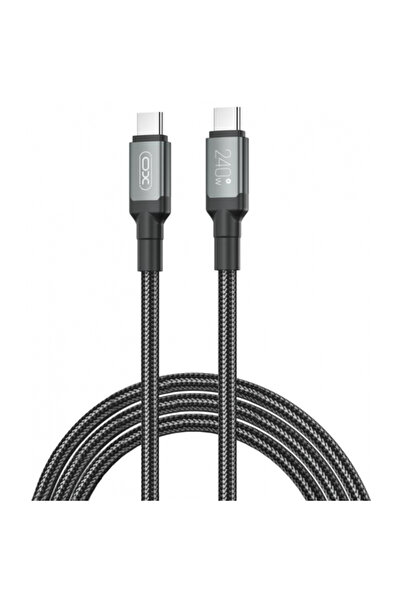 XO Design Cablu Date si Incarcare USB-C - USB-C NB-Q264B, 240W, 2m, Negru