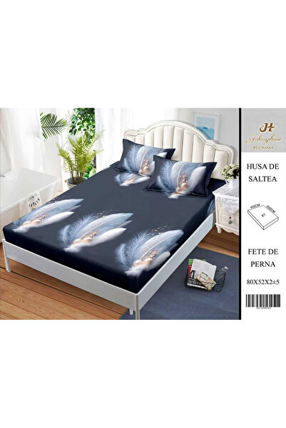 FIONNA.RO Satin Cotton Cover With Stretchy And Pillowcases 160X200cm - Feathe...