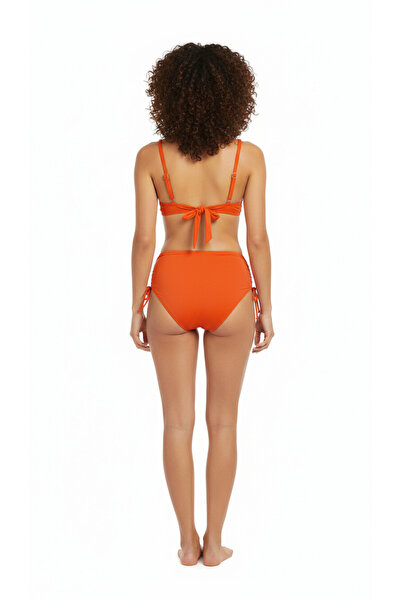 Adel swimwear Yüksek Bel Biyeli Toparlayıcı Bikini Takımı - Parlak Kumaş