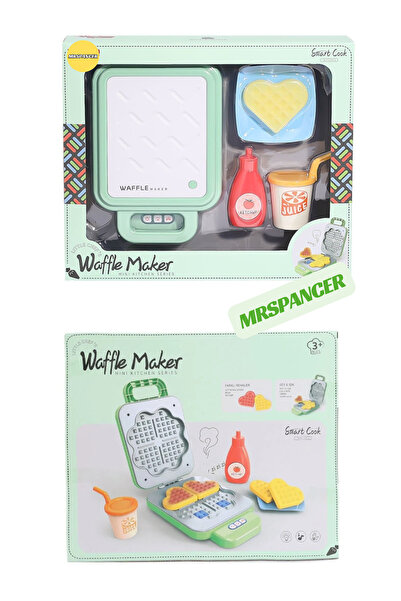 MRSPANCER 079613e - Minik Şefler için Eğitici Waffle Yapıcı Makine Oyuncak Seti