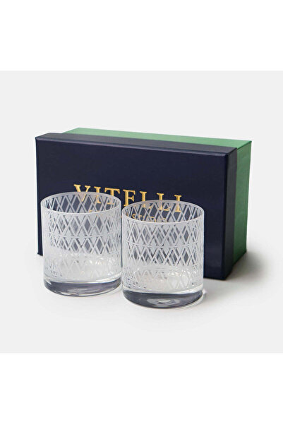 VITELLI DUBAI Monogram 2-Piece Transparent Whiskey Glass