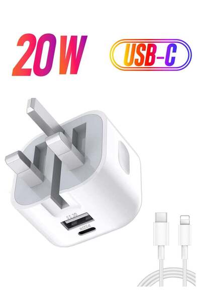 Shopi 20W USB C Charger Block, 2-Ports [USB-C + USB] Charging Station, QC PD3...
