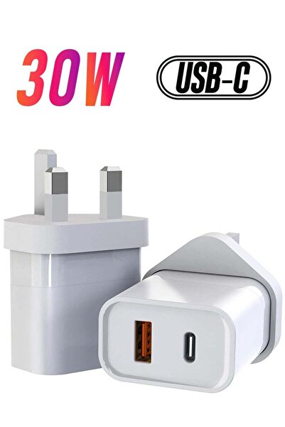 Shopi شاحن جداري سريع ثنائي المنافذ بقوة 30 واط بتقنية GaN - منفذ USB-C لأجهز...