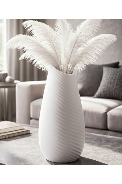 Wnew Modern Siyah Burgu Desenli Dekoratif Vazo – Şık Salon ve Ofis Aksesuarı