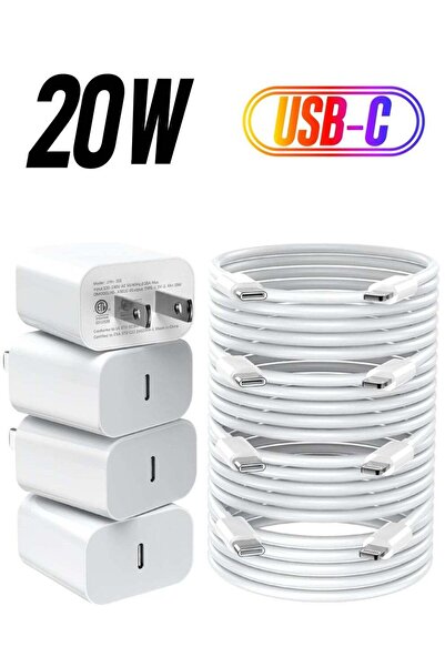 Shopi شاحن سريع لأجهزة آيفون، عبوة من 4 شواحن جدارية USB-C بقوة 20 واط بتقنية...