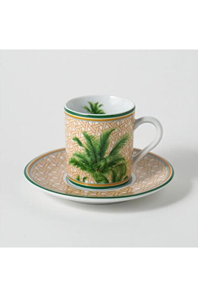 VITELLI DUBAI Hazeran Palm Porcelain Turkish Coffee Cup
