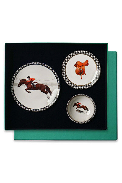VITELLI DUBAI Equestrian 1/ 18 Piece 6 Person Dinner Set