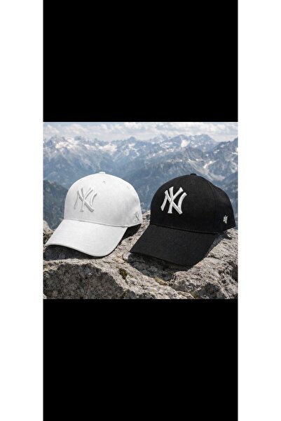MSA Unisex Baseball Ny Embroidered Hat Black-White