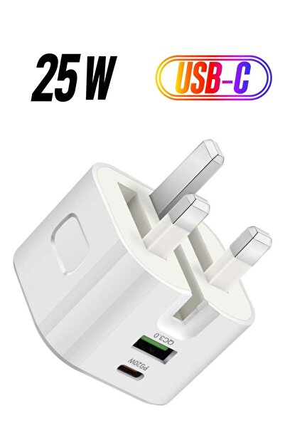 Shopi شاحن JMARY ثنائي المنافذ USB-C بقوة 25 واط، شاحن حائط قابل للطي، محول س...