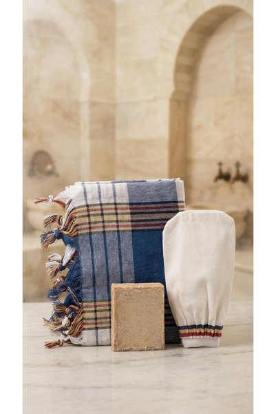 Buldan Concept Classic Blue Peshtemal Set