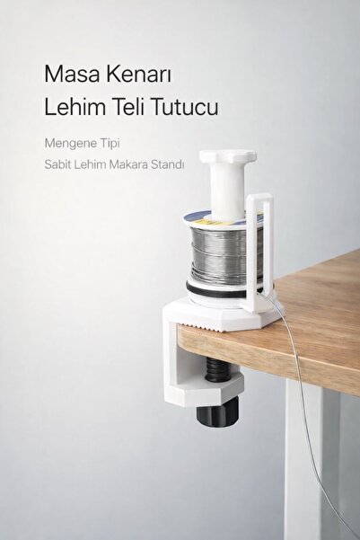 EVORADECO Mengene Tipi Masa Kenarı Lehim Teli Tutucu – Sabit Lehim Makara Sta...