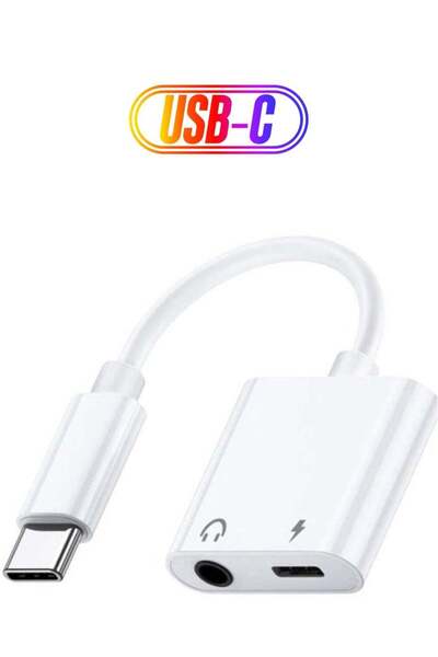 Shopi محول USB-C إلى مقبس سماعة رأس مع منفذ صوت إضافي 3.5 ملم ومحول شاحن من ا...