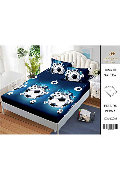 FIONNA.RO Husa Din Bumbac Satinat Cu Elastic Si Fete De Perna 160X200cm - Min...