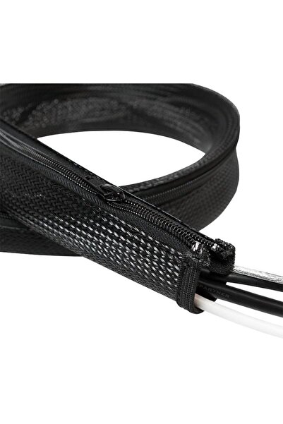 LogiLink Εύκαμπτος Οργανωτής Καλωδίων με Φερμουάρ, Μαύρο 2μ