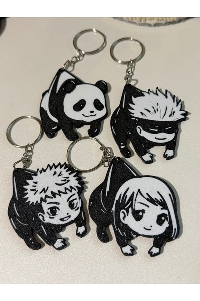 nihonwosekai 4Pcs Jujutsu Kaisen Anime Keychain 3D Printing