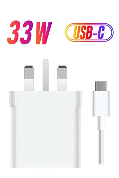 Shopi Wall Charger with Type-C Cable Combo 33W White Fast Charging for Smartp...