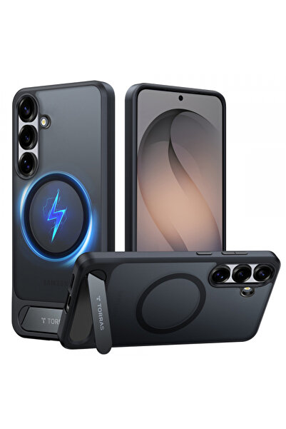 TORRAS Θήκη MagSafe για Samsung Galaxy S26, Torras, Pstand, Μαύρη