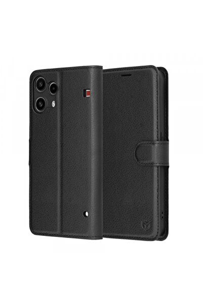 Techsuit Husa pentru Nothing Phone (3a) Lite, Techsuit, Leather Folio, Neagra