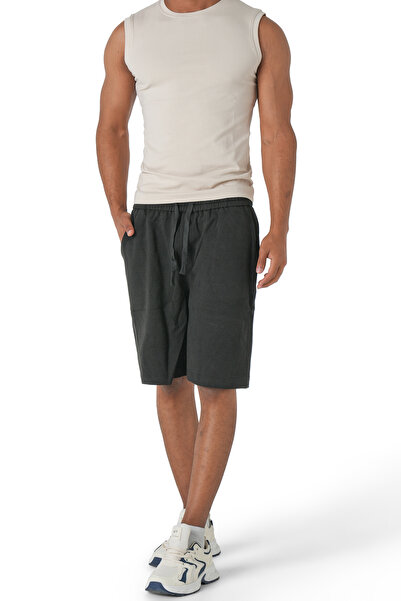 hendam Men's comfortable shorts with an elastic waist, casual