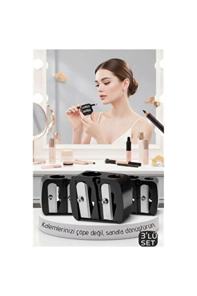 shopwave 3-Pack Professional Double-Edged Makeup Pencil Sharpener - German St...