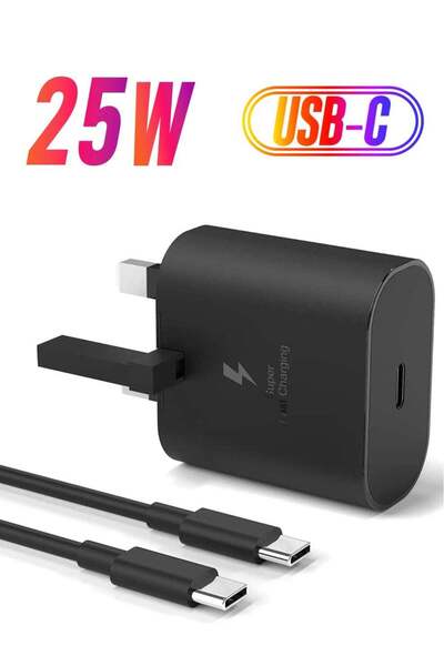 Shopi شاحن سريع بقوة 25 واط من النوع C لهواتف سامسونج جالاكسي A15، A55 5G، A5...