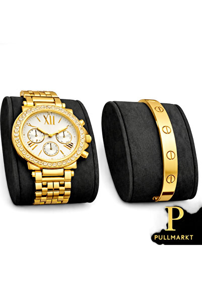 pullmarkt Bileklik + Kadın Kol Saati Seti