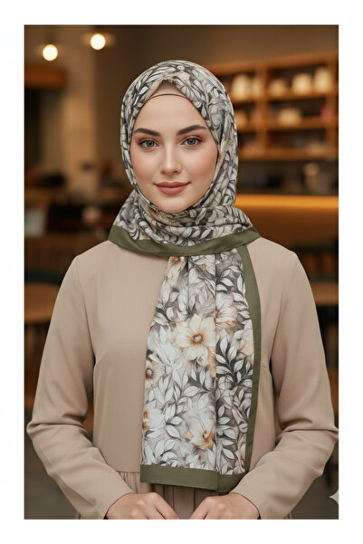 REMOMODA Patterned Floral Model Shawl Italian Soft Shawl High Quality