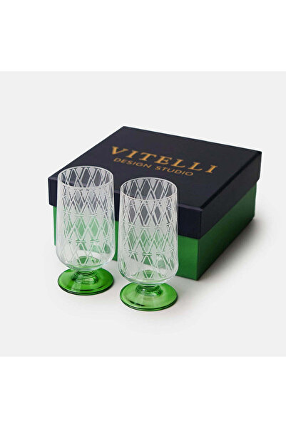 VITELLI DUBAI كوبان جانبيان من مونوجرام للقهوة الخضراء