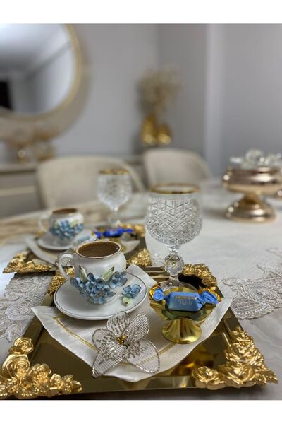 shop Gümüş Kahve Sunum Tepsisi