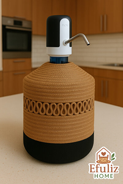 Efuliz Home Jute Straw Look Bottle Cover, Stylish and Natural Water Dispenser...