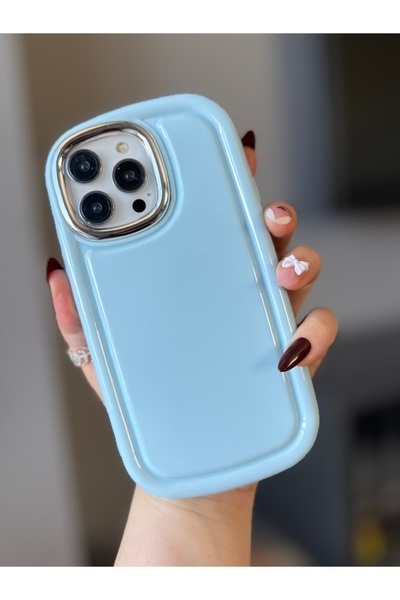 MİRAZ TASARIM iPhone 15 Pro Max Blue Airbag Impact Protective Case
