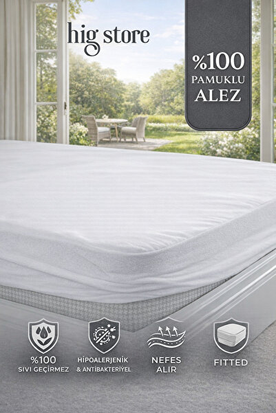 Hig Store Ekomod 100% Cotton Liquid-Proof Full Edge Fitted Mattress Protector...