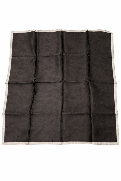 Aker İpek Jakarlı Sura Eşarp IST 7208403- 371 Kahverengi Simli Lale Desen