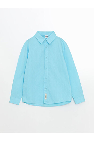LC Waikiki Özmarka Νέας Σεζόν Λινό Μείγμα Πουκάμισο για Αγόρια