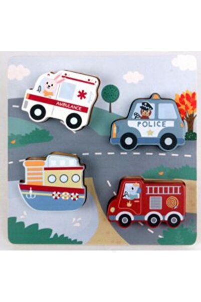 PlayFun Puzzle Lemn Trafic cu Sunete 18L+