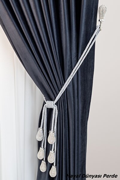 Hayal Dünyası Özel Yapım Perde Toplayıcı Ahşap Üzeri Taşlı Renso Braçol Takım...