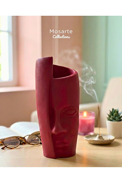 Mosarte مزهرية / تمثال زخرفي على شكل وجه واحد 30 سم