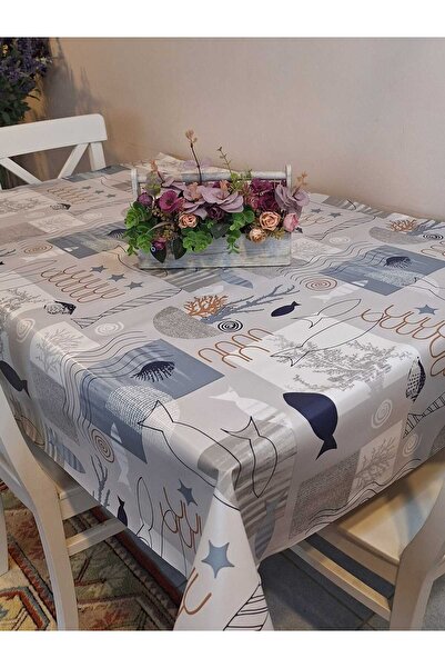 Başak Ev Tekstili Fiber Pvc Tablecloth – Modern, Durable, Wipeable, and Styli...