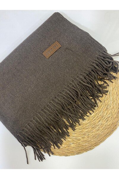 DIGERUI شال كشمير للكتف بلون بني غامق IST 48624 - 16