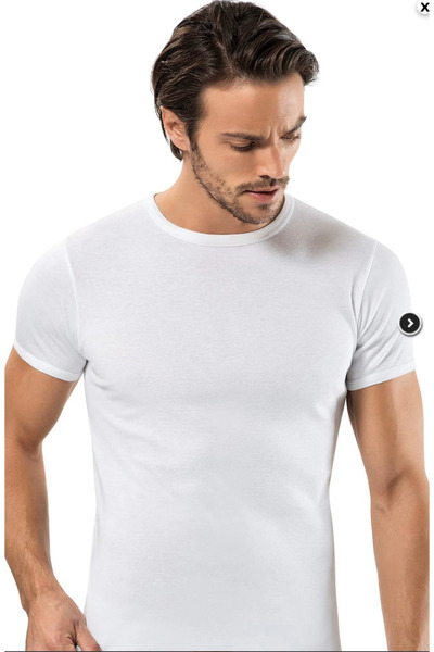 Erdem Men'S, 100% Cotton, Ribbed Collar 6-Pack T-Shirt