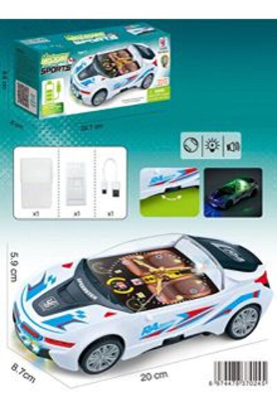 PlayFun Mașinuță Electrică cu Rotație 360°, Lumini și Muzică
