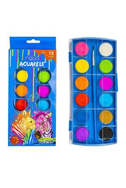 PlayFun Acuarele 12 Culori Pastilă 20.3 mm