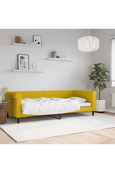 Concept Pat de zi, galben, 80x200 cm, catifea